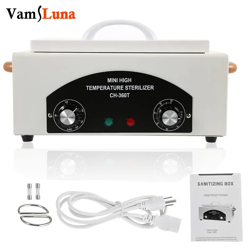 High Temperature Sterilizer Nail Tool Pedicure Tools Dry Heat Sterilizer 300W Disinfection Box Manicure Salon Equipment CH-360T