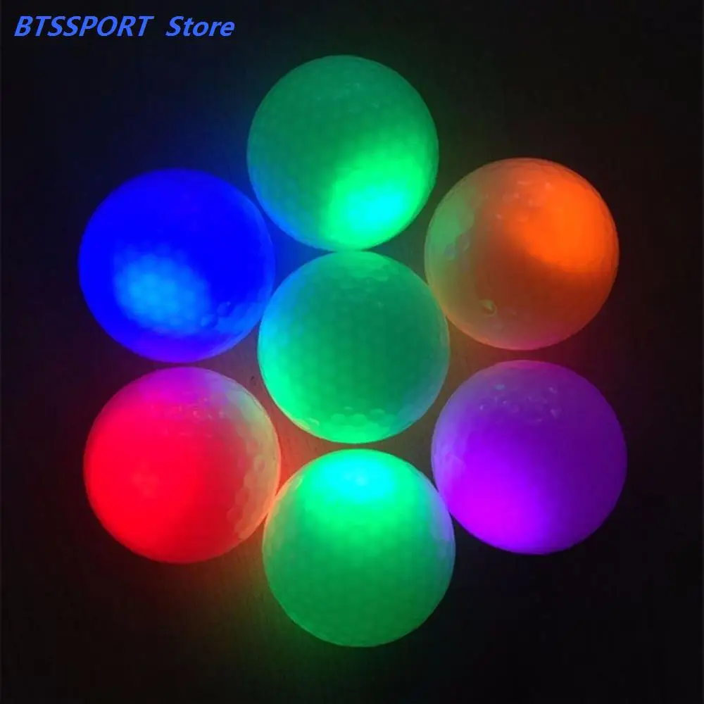 1Pc Nice Light-up Flashing Night Light Glowing Fluorescence Golf Balls Golfing