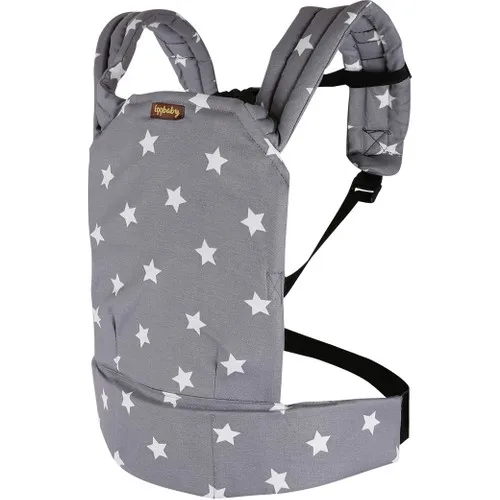 Ovo bebê ergonômico kangurusu cinza estrela