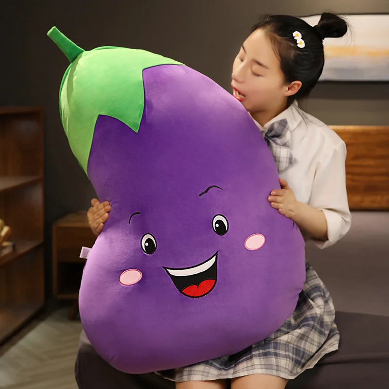 1pc 30/50CM Cartoon Vegetables Plush Toys Cute Soft Simulation Carrot Eggplant Chili Corn Plant Pillow Stuffed Dolls for Kids