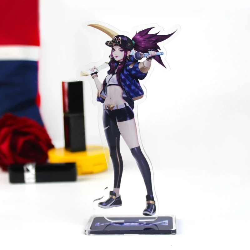 8 Designs Game LOL KDA Figure Acrylic Stands Akali, Ahri Cartoon Characters Model Plate Holder Ornaments Fans Gift