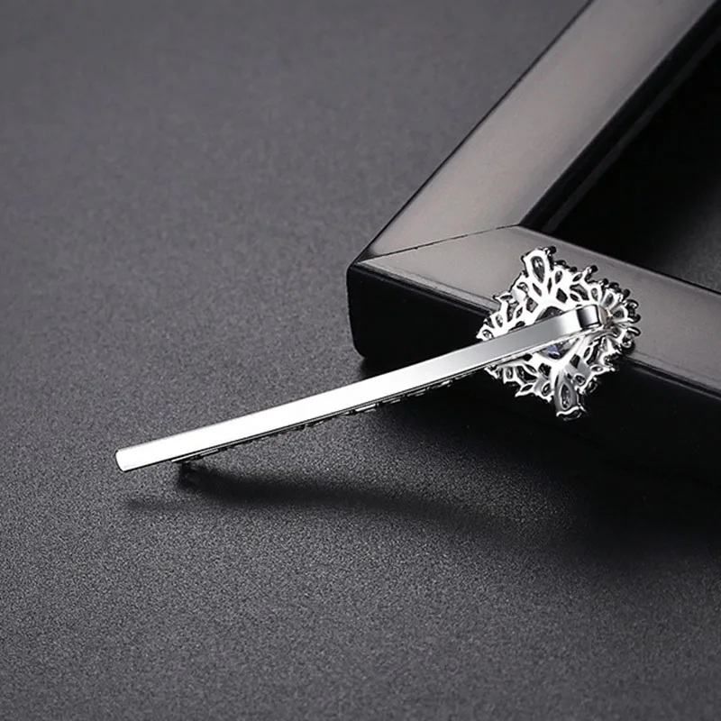 SLBRIDAL Luxury Trendy Prong Setting Cubic Zircon Women Hair Clip Barrettes Gilrs Bobby Pins Hairgrips Jewelry Hair Accessories