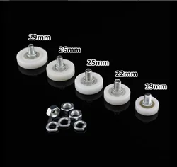 5pcs Nylon Wheel Document Drawer Bearing Pulley Cabinet Moving Door Wheel roller with screw Furniture Bathroom sliding Door