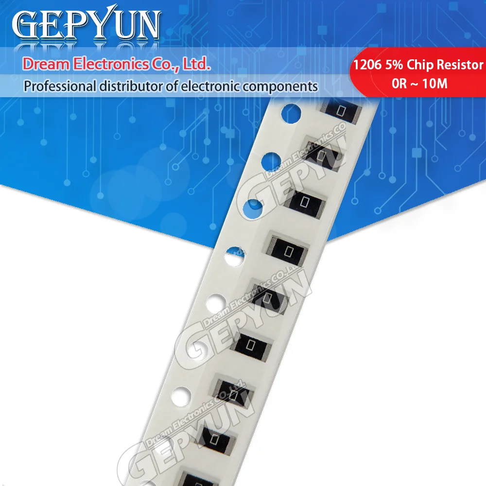 

100 шт. 1206 SMD резистор 0R ~ 10M 1/4W 0 1 10 5% 100 150 220 Ом 1K 330 K 10K 2,2 K 0R 1R 10R 100R 150R 220R 330R 1M 10M