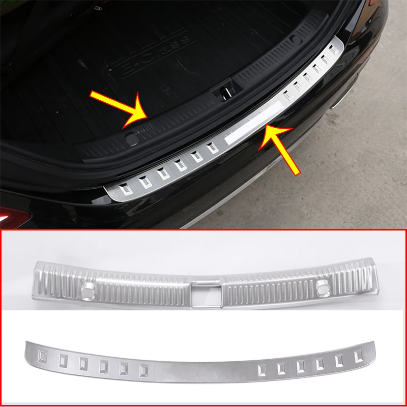 

Car Rear Trunk Bumper Protector Guard Sill Inner Outer Plate Cover Stainless Steel For Mercedes Benz E Class W213 Accessories