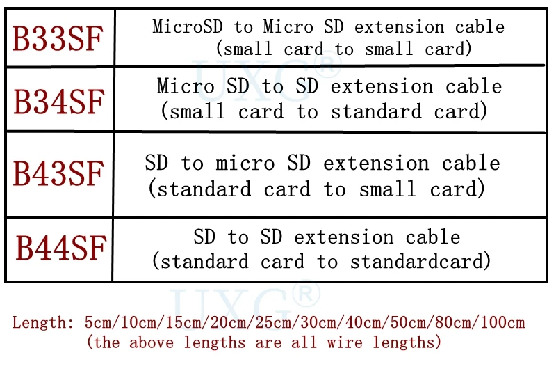 Micro SD TF Memory Card Kit SD Male To SD Female Extension Soft UHS2 UHS-III Flexible Flat CableFPC Cable Extender 10cm 30cm 1m