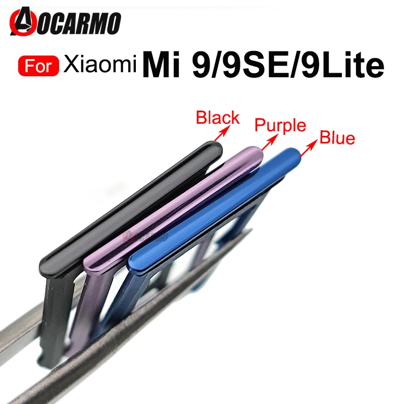 1Pcs Sim Card Tray Slot For Xiaomi 9 9SE Lite Mi9 Replacement Parts