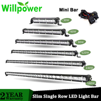 Willpower Slim LED Light Bar Single Row 7\