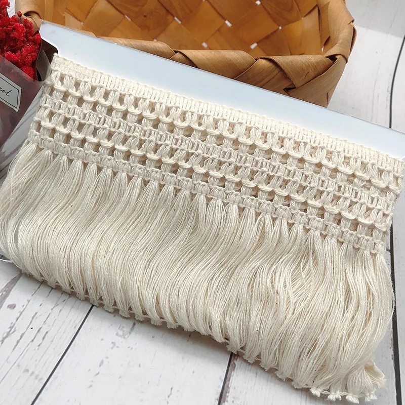 5 Metri 10 cm/12 cm/14 cm Beige Lungo Nappa Trim Tenda Appesa Pizzo Cucito Materiale Artigianale Z1224