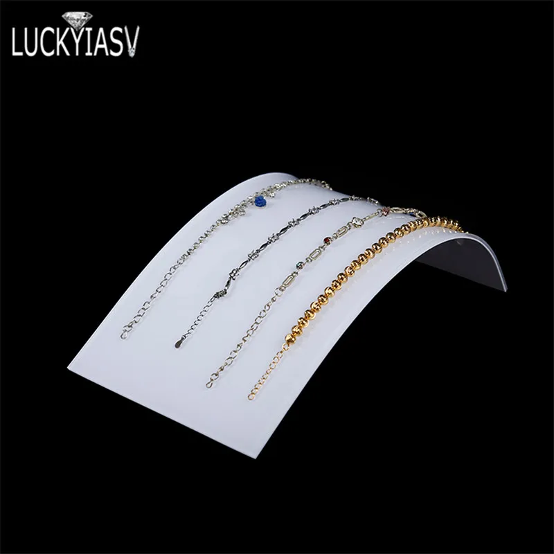 Acrylic Curve & S-shaped Bracelet Necklace Display Stand Jade Necklace Bracelet Support Jewelry Bracelet Holder Counter Display