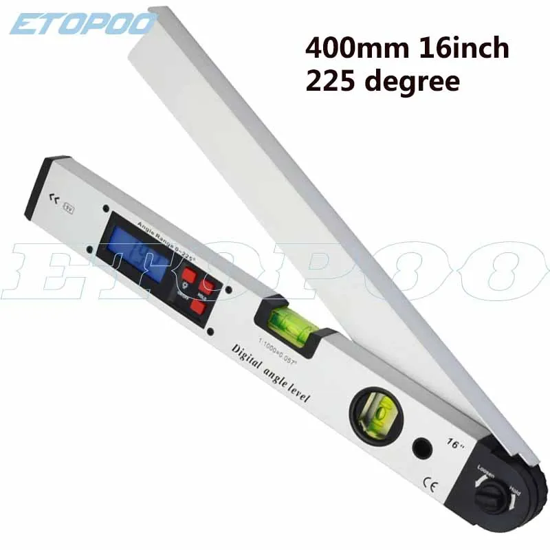 400mm 16inch Range Finder Digital Protractor Digital Angle Finder Level Digital Spirit Level Angle Finder Meter