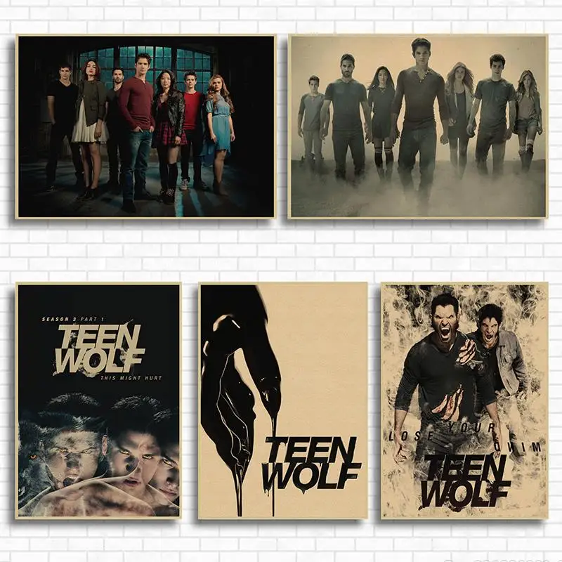 Teen Wolf Posters Movie Wall Stickers Kraft Paper Prints Clear Image Home Decoration Livingroom Bedroom Home Art