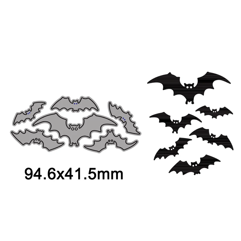 6pcs Happy Halloween Bat Metal Cutting Dies Stencils For DIY Scrapbooking Photo Album Season Embossing DIY Paper Cards 2021 New