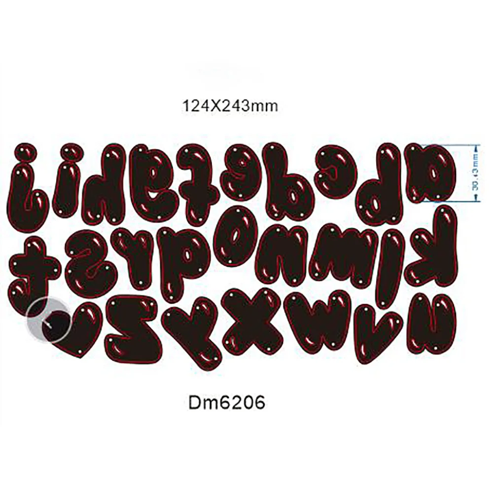 2022 New 26 metal cutting dies for English letters, scrapbooks, reliefs, craft stamps, photo album puzzles