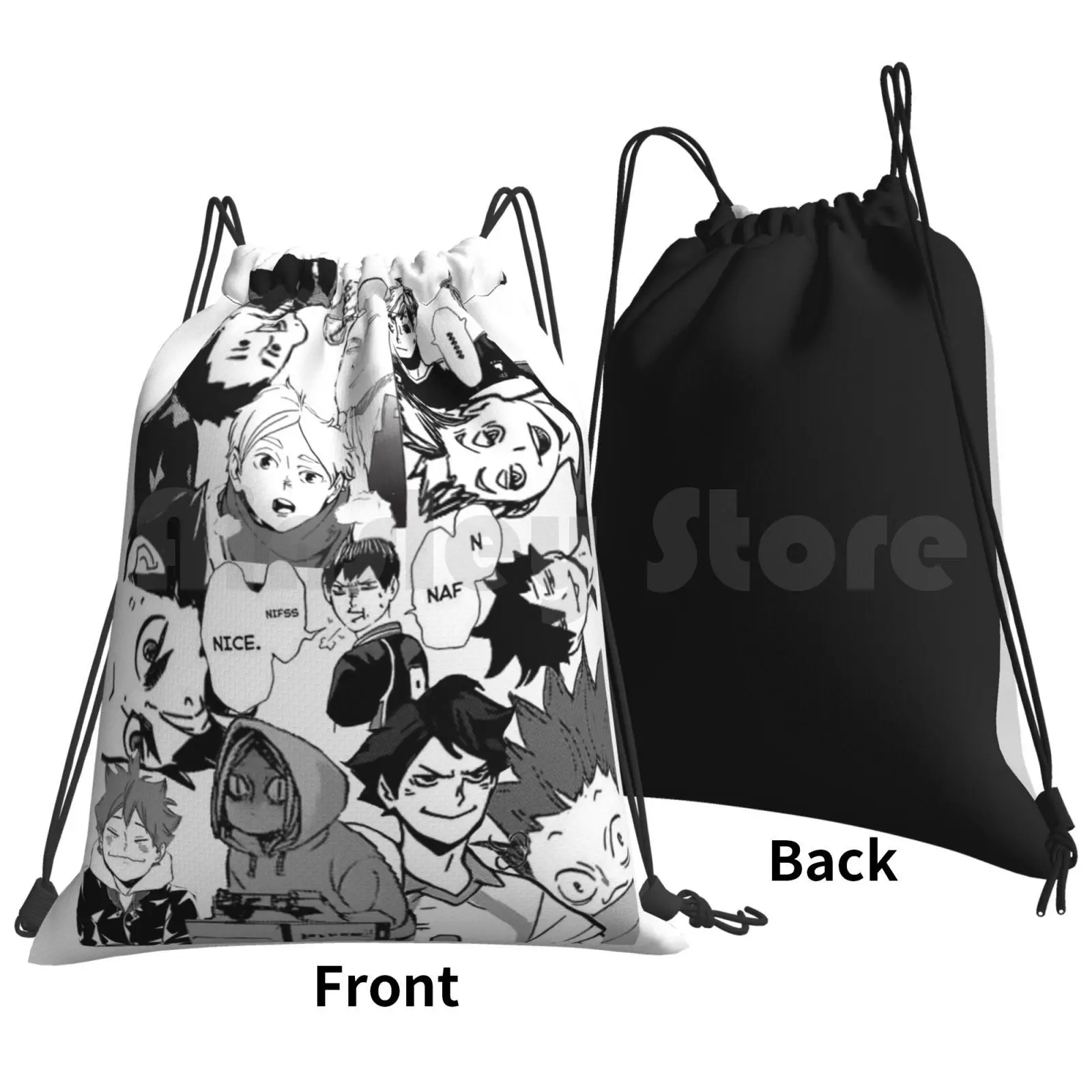 Anime Tees , Cases , Pillows , Mig And Notebooks ? ? ? Backpack Drawstring Bags Gym Bag Waterproof Anime