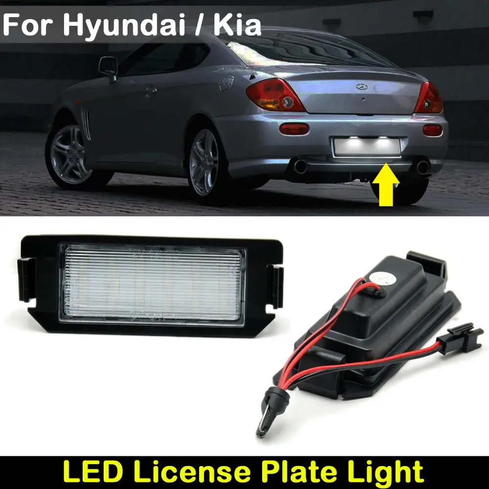 For kia Rio 3 Picanto Soul  For Hyundai i20 XG30 Terracan Coupe GK  Car Rear  white LED license plate light number plate lamp