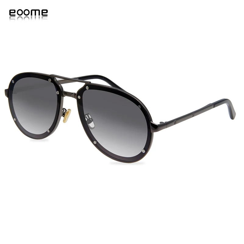 eoome Newest Fashion Design 2020 Luxury Metal Men Sunglass high Quality Pilot shape UV 400  With free case