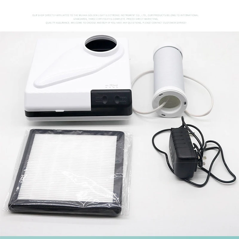 Aspirador de pó dental, máquina de moagem dentária para aspirador de pó de mesa, 60w, limpador a vácuo de mesa, iluminação auxiliar com led