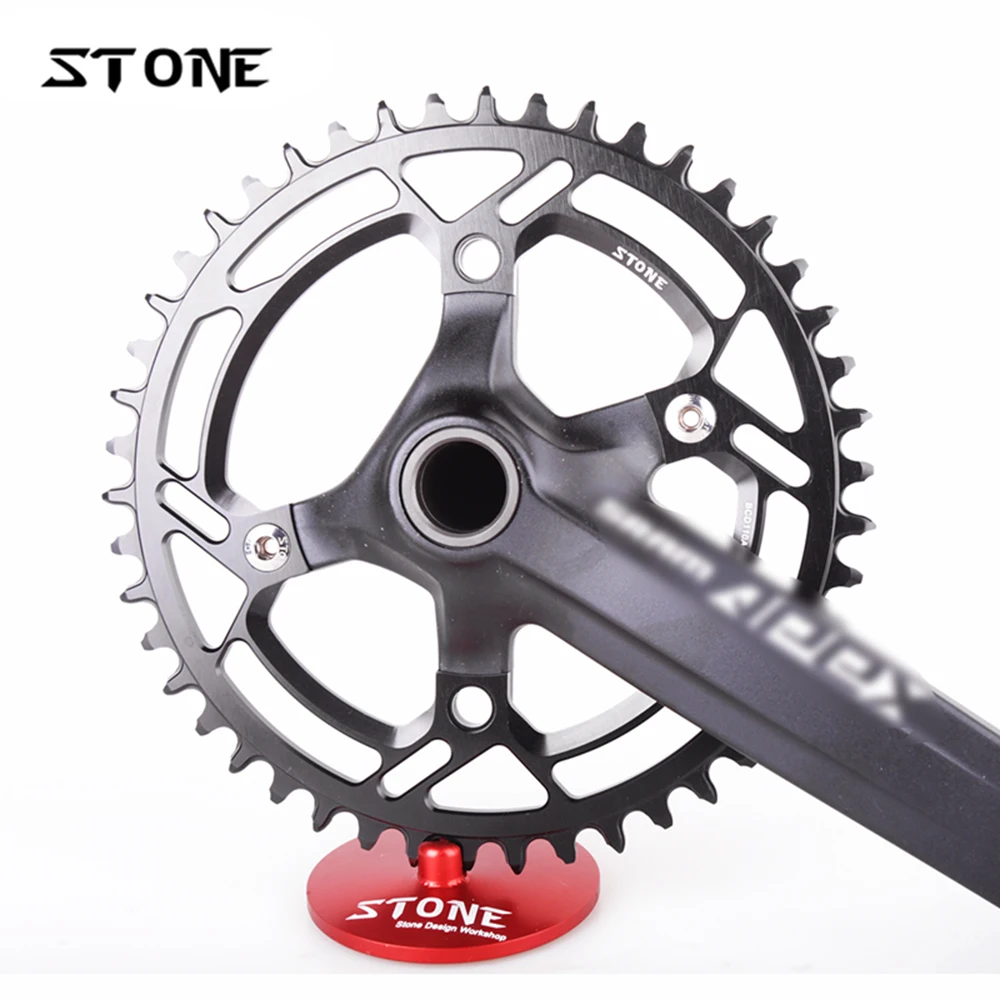 Stone 7075 Circle Chainring 110mm BCD110 4 Arms for APEX Road Bike Folding Bike Narrow Wide Chain Ring Chainwheel Parts