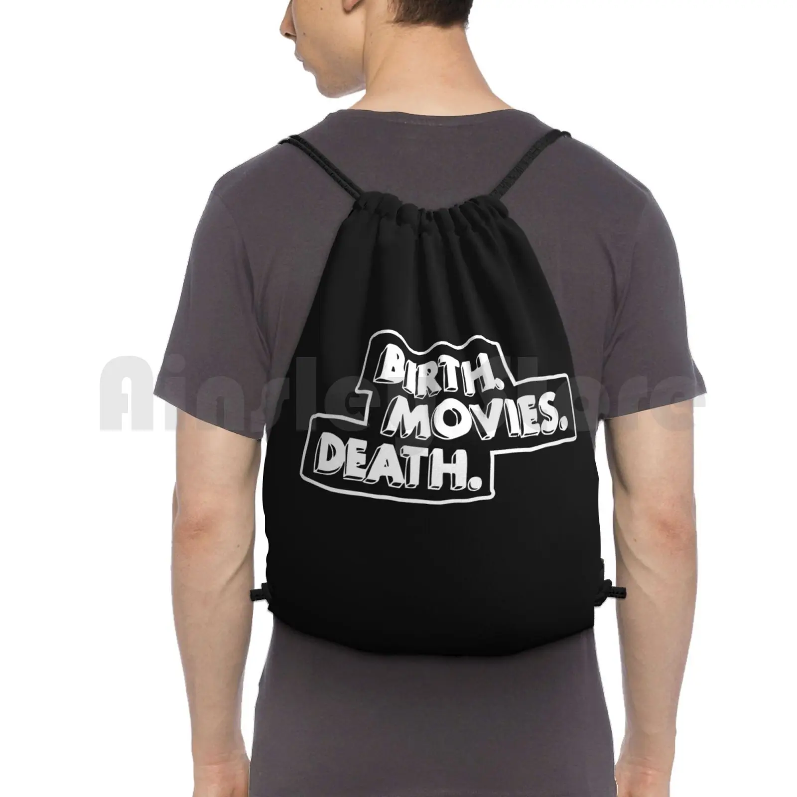 Best Seller Birth Movies Death Merchandise Backpack Drawstring Bags Gym Bag Waterproof Birth Movies Death Birth Movies