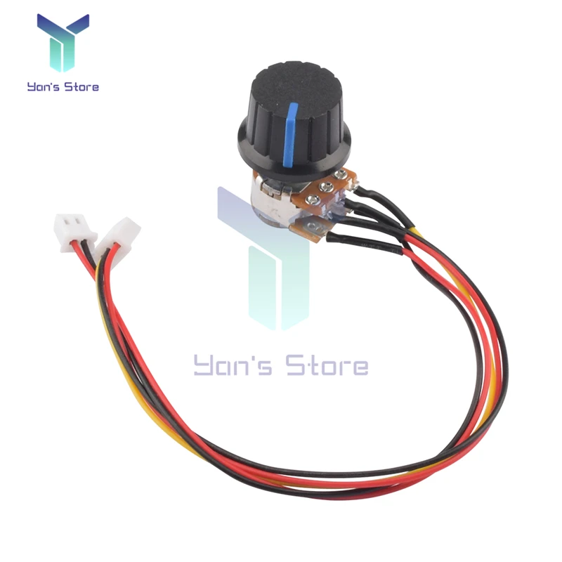 Switch B100K มอเตอร์ควบคุมความเร็วลูกบิด5P สายควบคุมสำหรับ40A Motor Speed Controller ระเบียบ10V-50V