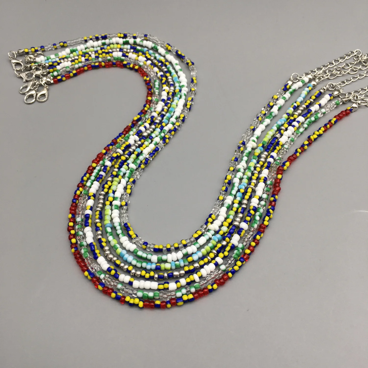2021 New Spring Bohemia Handmade Colorful Beaded Chokers Necklace For Women Glass Bead Clavicle Chain Boho Beach Jewelry image 5