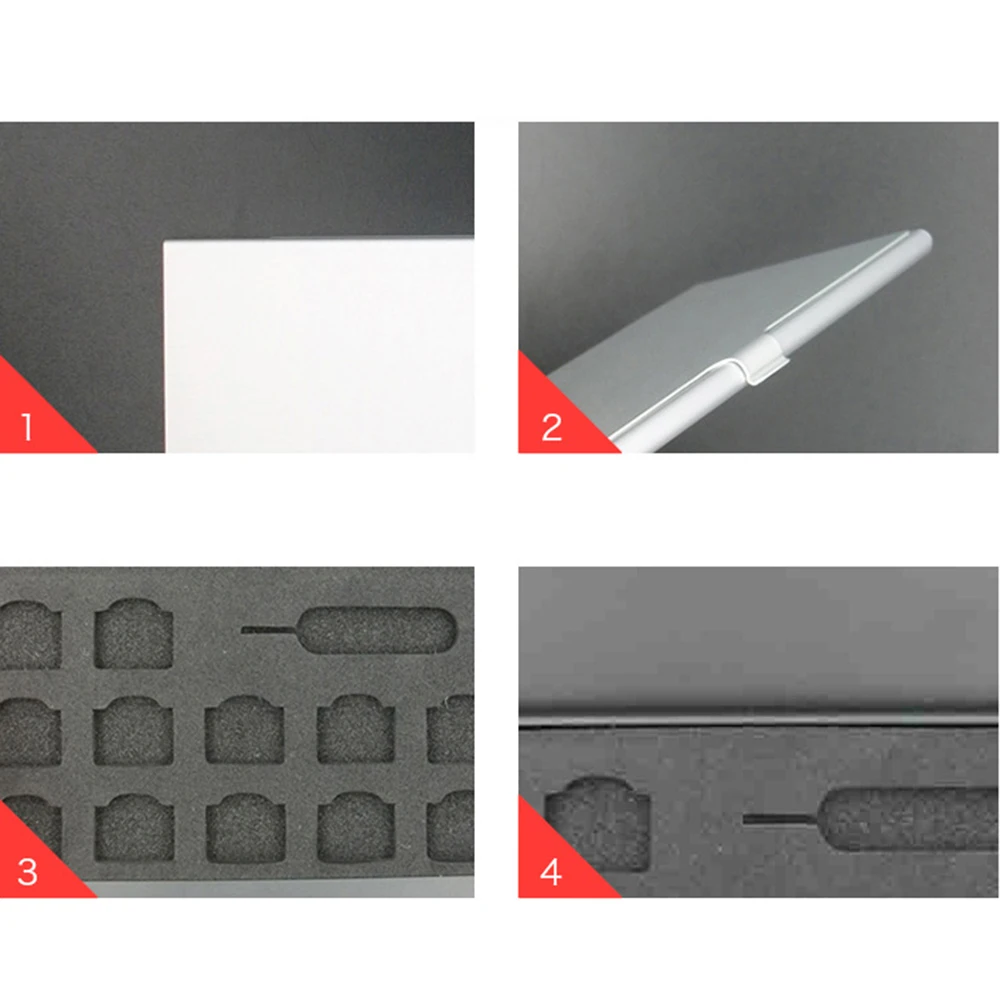 알루미늄 합금 쉘 스마트폰 나노 SIM 카드 심즈 리무버 도구 보관 케이스, 휴대폰 카드 박스, 휴대폰 액세서리