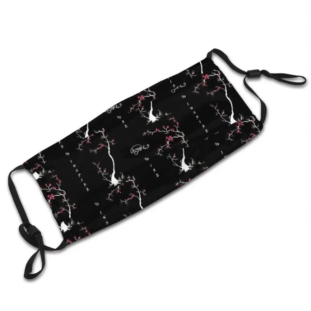 Aspire Mask Cloth Reusable Print Filter Washable Aspire Inspiration Cherry Blossom Tree Strength Roots Encourage