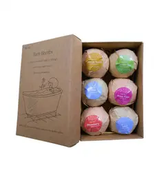 6 pezzi di bombe da bagno a bolle per aromaterapia con olio di cocco regalo Fizzies da bagno, Dropshipping