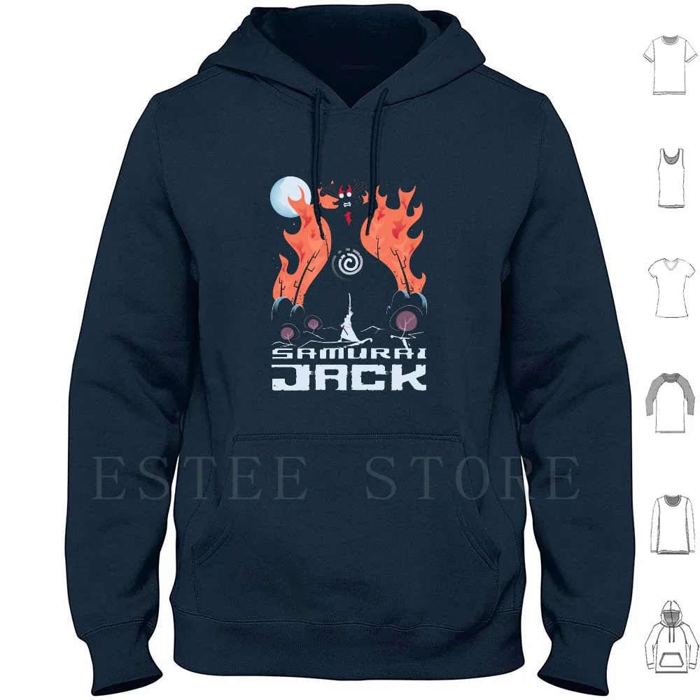 Final Battle-Jack ? Hoodies Long Sleeve Jack Cartoon Adult Swim Cartoon Aku Jack