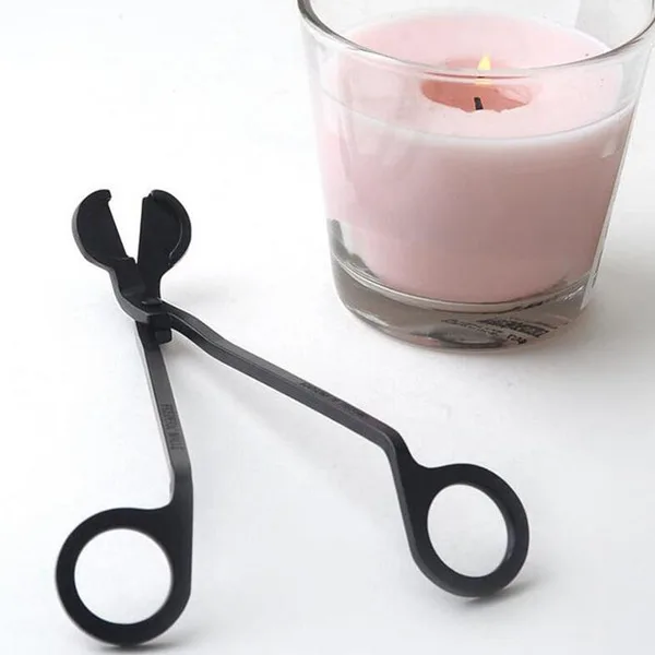 50pcs/lot 17CM Stainless Steel Candle Wick Trimmer Oil Lamp Trim Scissor tijera tesoura Cutter Snuffer Tool Hook Clipper