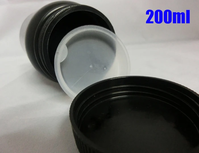 

20pcs 200ml Black Plastic Bottles, HDPE Bottles, Plastic Bottles, Sample Packing Bottles, Capsule Containers