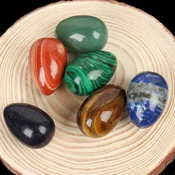 Natural Crystal Rose Quartz Obsidian Malachite Egg Shape Home Decor Gemstones Perfect for Reiki Healers Kegel Exercise 30*20mm