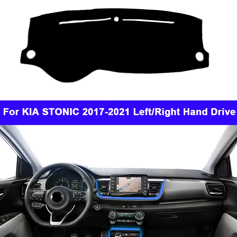 Car Dashboard Cover DashMat Carpet Cape For KIA STONIC 2017 2018 2019 2020 2021RHD LHD Console Protector Sun-Shade Auto Non-slip