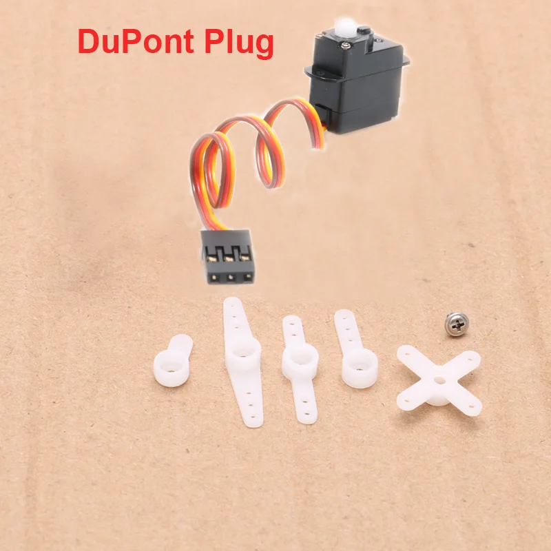 Engranaje de dirección Digital Micro Servo 2g con terminales 3P JST/enchufe DuPont JR para dron de ala fija RC, 1,25mm, 1,0mm, 2 uds.