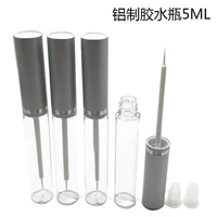 Tubo delineador de ojos de pelo blanco con tapa de aluminio de 5ML, botella vacía de pegamento para pestañas postizas, tubo vacío DIY para líquido para crecimiento de pestañas