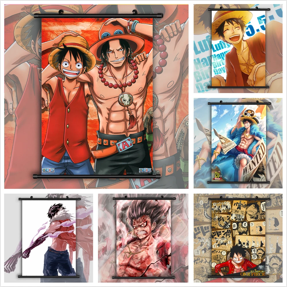 

One Piece Monkey D Luffy Ace Anime Manga Canvas Painting Wall Art Photo Children Room Decoration