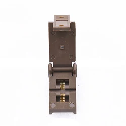 DFN8/WSON8/QFN8 IC Kelivn scoket pitch0.5 ICsize2x3 Programming Socket Pin Clamshell Test Socket ZIF adapter High-Temp 30V 50mΩ