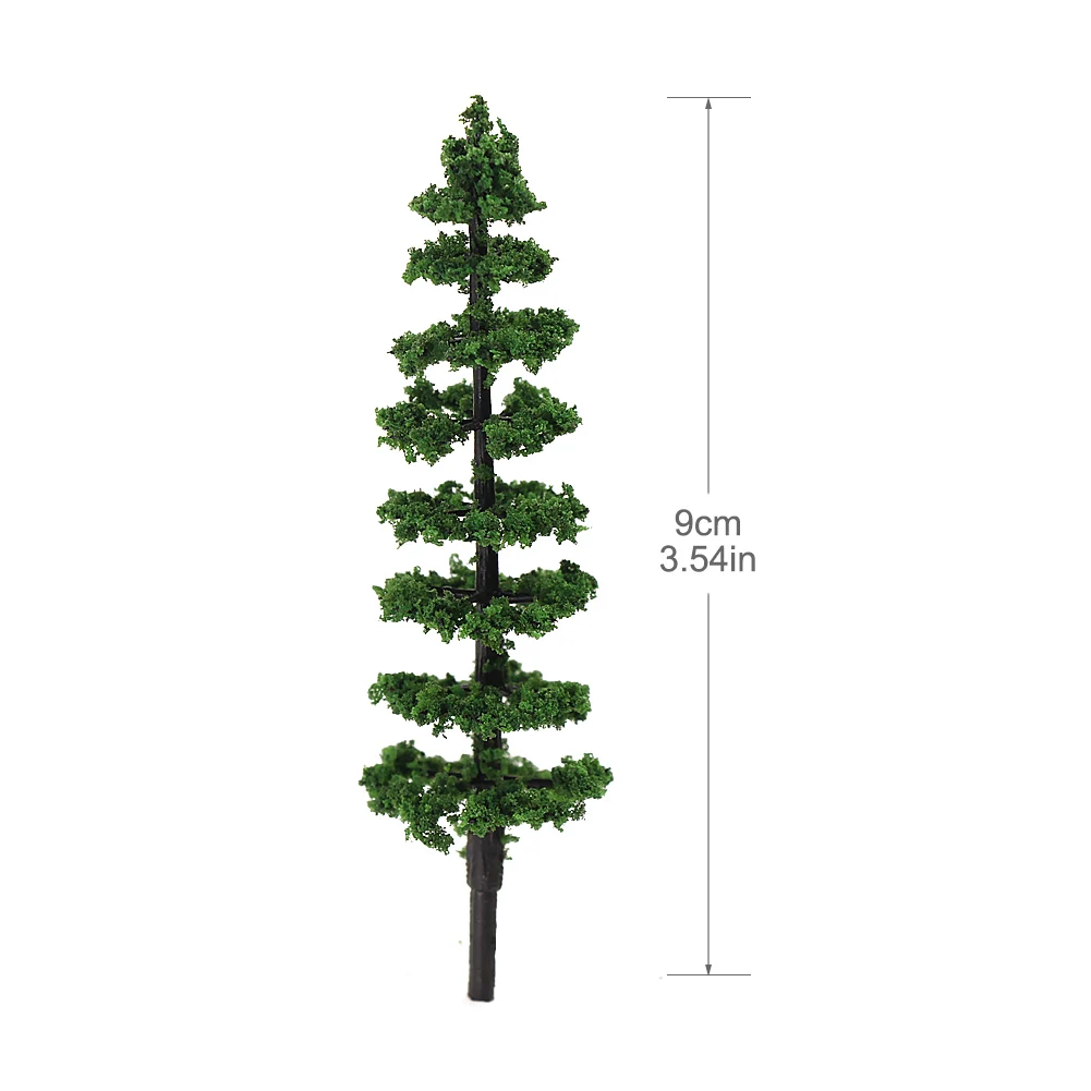 Evemodel 80 Uds modelo de tren Tress miniatura escala 1:75 OO árboles modelo 90mm TC90 accesorios de diseño Raiway