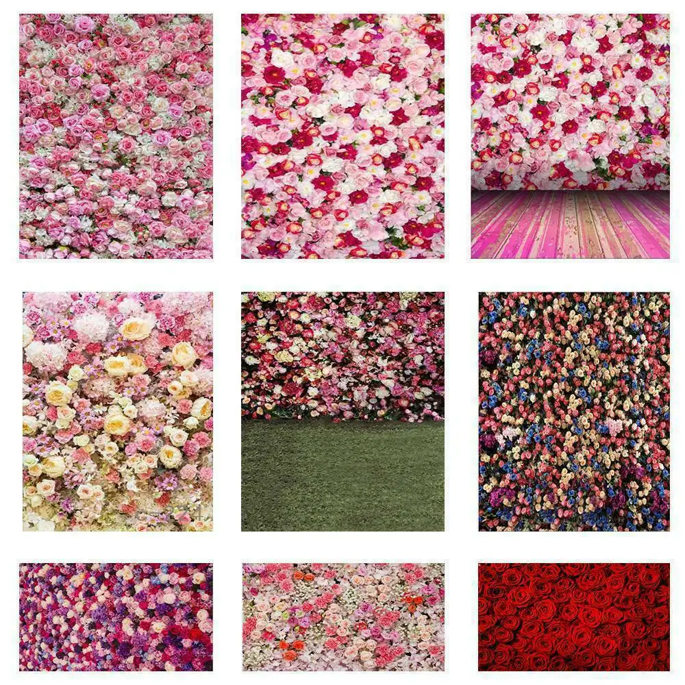 Flowers Wall Background Cloth Floral Photography Backdrop Props for Photo Studio Photophone Print Decor Custom Backdrop