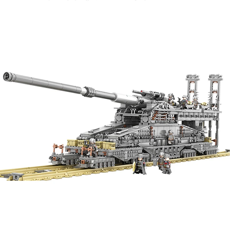 KAZI 10005 3846Pcs German 80cm K[E] Railway Gun 