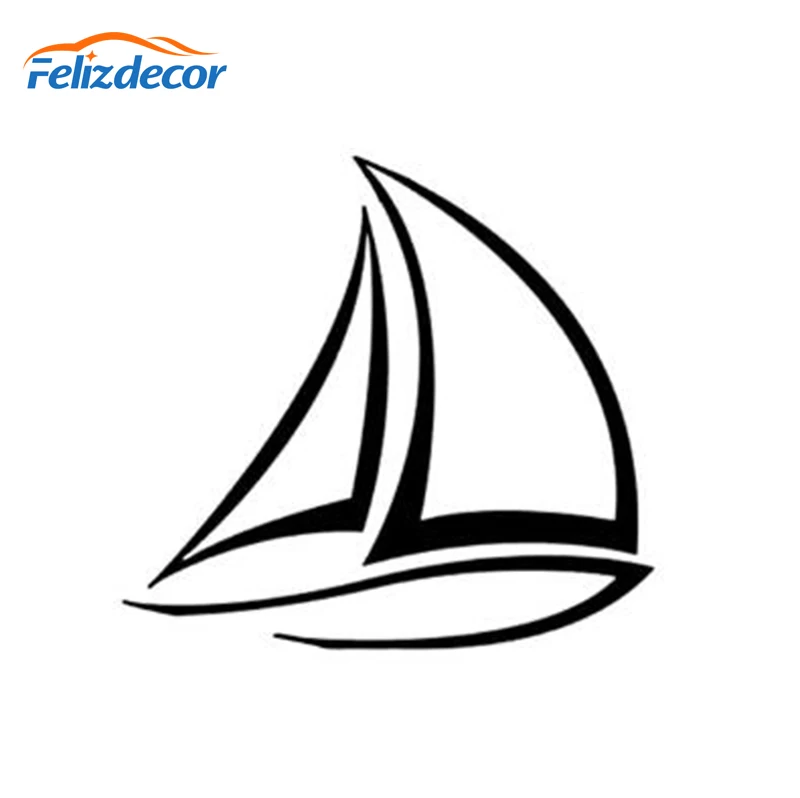 Black/White Fashion Sailor Sailboat Boat Decor Car Sticker Vinyl Silhouette Accessories Graphic   C049