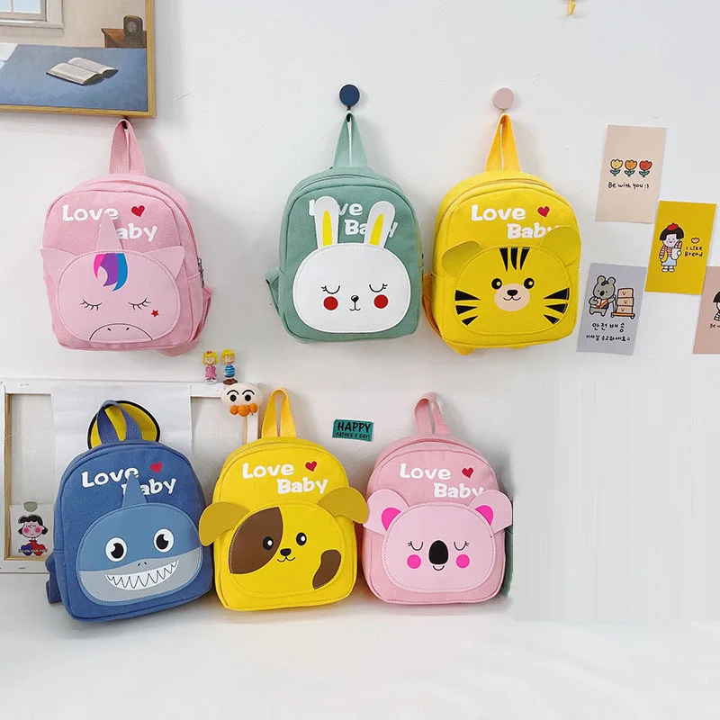 3D Children School Bags for Girls Boy Children Backpacks Kindergarten Cartoon Animal Toddle Kids Backpack Baby Canvas School Bag