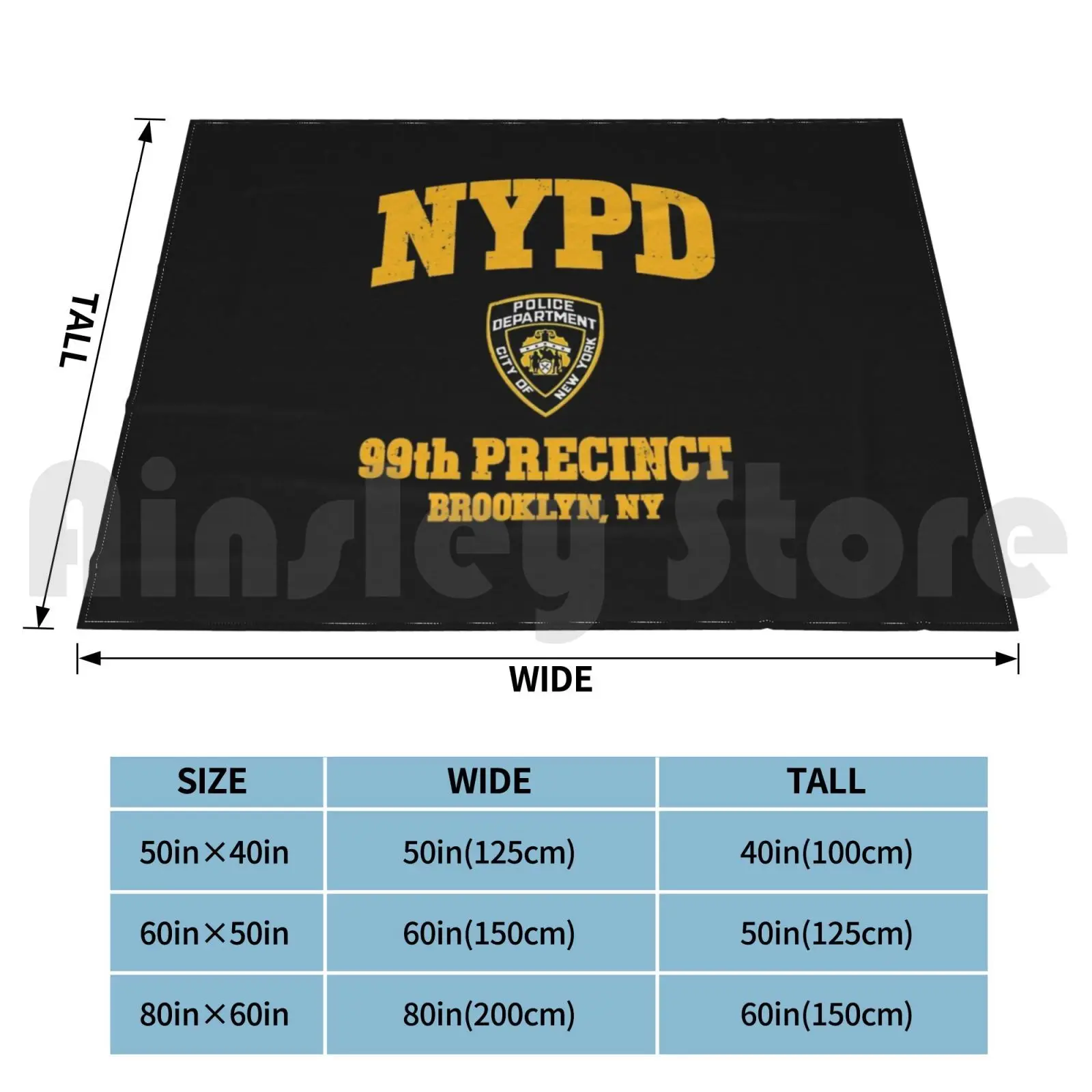 99th Precinct-Ny Blanket Fashion Custom Nine Nine Andy Samberg B99 Boyle 99 Captain Holt Jake Peralta Police Santiago