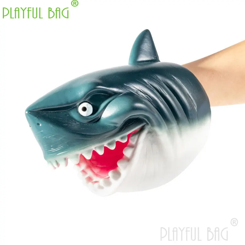 Novel and funny simulation soft glue shark arm hand puppet enamel animal modeling children's interesting decompression toy wd05