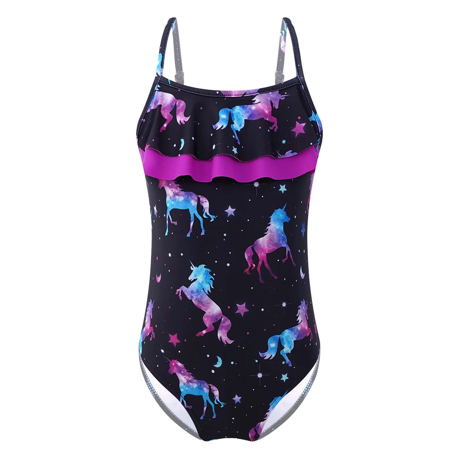 Kids Girls Mermaid Fish Scales Cutout Backless Swimsuit One Piece Ruffle Swimwear Bathing Suit Pool Bathing Suit Beachwear