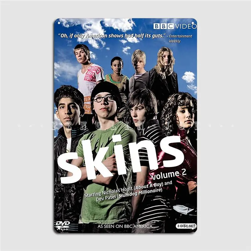 

Skins Cast Poster Metal Plaque Cinema Garage Club Bar Funny Plaques Tin Sign Posters