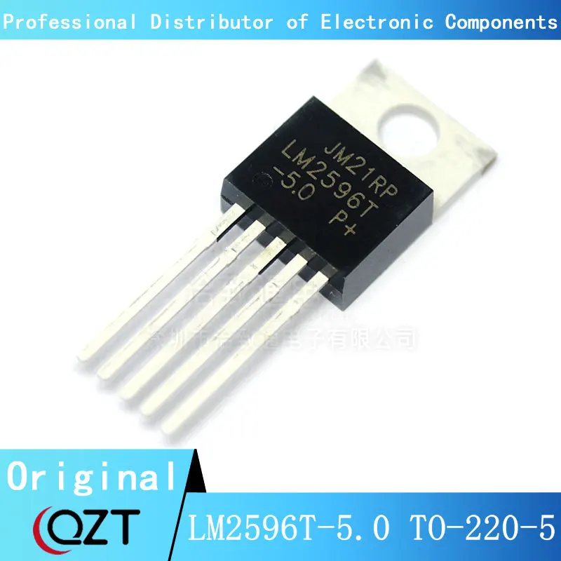 10 pçs/lote LM2596T-5.0 TO220 LM2596T 5V LM2596 TO-220-5 chip Novo local