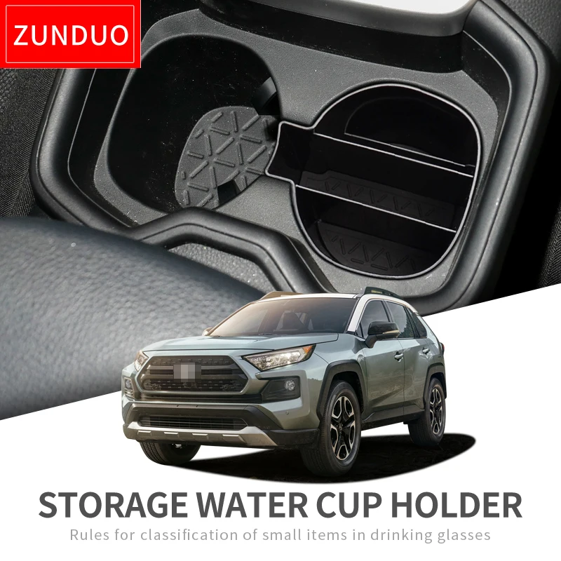 for Toyota RAV4 2019 2020 2021 XA50 RAV 4 50 Cup Holder Storage Box Accessories Cup Mat Card Phone Storage Box Container