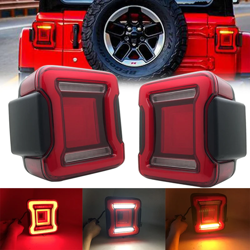 NEW 2PCS LED Tail Light for Wrangler JL 2018 With LED Turn Lihgt LED Brake Light Car Styling